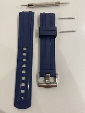 omega rubber watch strap seamaster for sale  DURHAM