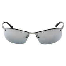 Óculos de sol Ray Ban polarizado cinza gradiente espelho envoltório masculino RB3183 004/82 63 comprar usado  Enviando para Brazil