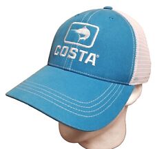 **NEW** Costa Del Mar Marlin Logo Trucker Fishing Cap Hat Blue &White  NWOT for sale  Shipping to South Africa