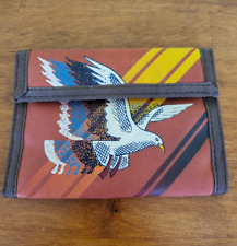 Billetera vintage de 1980 para hombre billetera naranja marrón gaviota voladora retro nostalgia T6 segunda mano  Embacar hacia Argentina