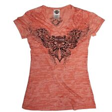 Harley Davidson T Shirt Women's M - Bling Burnout  for sale  Shipping to South Africa