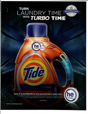 Anúncio impresso original Tide transforma o tempo de lavanderia em tempo turbo comprar usado  Enviando para Brazil