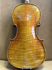 Violino feito à mão profissional duas peças atrás tamanho 4/4 linda chama com som, usado comprar usado  Enviando para Brazil