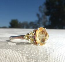 GORGEOUS 925 STERLING SILVER TOPAZ 3 STONE RING NICE DESIGN SIZE 8, used for sale  Shipping to South Africa
