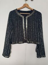 Black embroidered bolero for sale  STAINES-UPON-THAMES