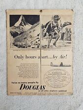 Vintage Scarce Douglas Super Dc 6 Plane Paper Adv Sign Board CB505 for sale  Shipping to South Africa