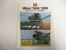 Oliver 7600/7800 Combines Sales Brochure  !, used for sale  Dyersville