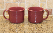 Longaberger Pottery Set of TWO Paprika Soup Souper 1 pint Crock Mugs #3121540 for sale  Shipping to South Africa