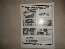 Citroen advertisement 1973 for sale  OLDHAM