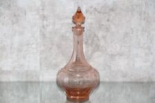 Decantador de vidro rosa garrafa antiga para vinho uísque conhaque garrafa de licor vintage comprar usado  Enviando para Brazil