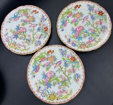 ANTIQUE MINTON CUCKOO BIRD LOTUS FLOWERS ASIAN PLATE SET 3 ENGLAND DINNERWARE for sale  Shipping to Canada