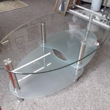 Oval clear frosted for sale  STALYBRIDGE