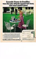 1974 advertising grosfillex d'occasion  Expédié en Belgium