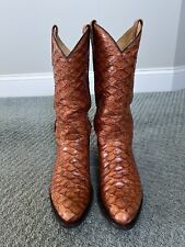 Botas de caubói Rudel Rogers masculinas 9 E exóticas em relevo falso feminino 11 W, usado comprar usado  Enviando para Brazil