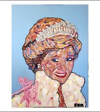 EXPRESSIONISM ART PAINTING ORIGINAL PRINCESS DIANA STYLE CONTEMPORARY WALL ART  for sale  Shipping to Canada