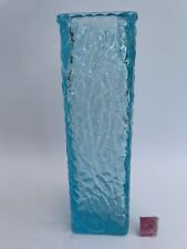 Połowa wieku Davidson Brama Luna Duży wazon Kingfisher niebieski szklany kory lata 60. retro na sprzedaż  Wysyłka do Poland