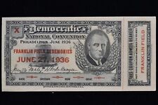 1936 ticket democratic for sale  Jenkintown