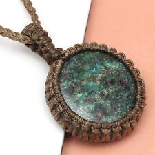 Fuchsite Gemstone Birthday Gift Jewelry Macrame Pendant Necklace 20-32 in, used for sale  Shipping to South Africa