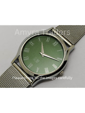 Usado, Relógio de pulso masculino japonês personalizado fino quartzo verde nova bateria números romanos comprar usado  Enviando para Brazil