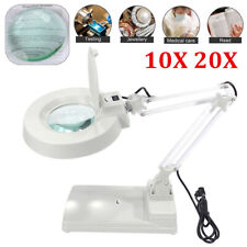 Used, Magnifier LED Lamp 10X 20X Magnifying Glass Desk Table Reading Light with Base for sale  Shipping to South Africa