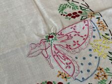 Vintage embroidered tablecloth for sale  THIRSK