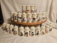 24x Lesley Anne Ivory's Cat Decorative Spice Jars Complete  Cats, used for sale  Shipping to South Africa