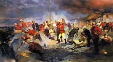 Rorkes Drift Battle Scene Canvas Wall Art Poster Print Painting War Zulu Battle for sale  HEREFORD