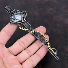 Pingente chave feminina de cobre com fio de madrepérola preta 5,71" comprar usado  Enviando para Brazil