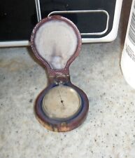 Barômetro de bolso antigo compensado em estojo de couro BECKE LONDON comprar usado  Enviando para Brazil