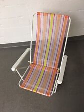 Cadeira de praia vintage multicolorida laranja rosa amarelo dobrável ajustável verão comprar usado  Enviando para Brazil