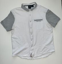 Camiseta Armani Exchange infantil branca e cinza manga com botões AX comprar usado  Enviando para Brazil