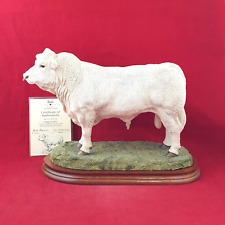 Bellas Artes de la Frontera - Toro Charolais Plinto de Madera A9789 (con CoA) - BFA 3304, usado segunda mano  Embacar hacia Argentina