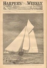 Yacht Racing, Atlantic Club Regatta, The Priscilla, Vintage 1886 Estampa Antiga comprar usado  Enviando para Brazil