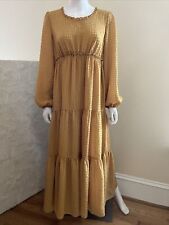 Usado, Vestido maxi Rachel Parcell feminino M Goldenrod amarelo camponês pradaria cottagecore comprar usado  Enviando para Brazil