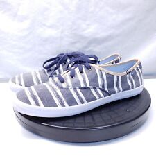 Usado, Keds Women Chambray Canvas Blue & White Striped Sneakers Comfort Shoes Casual 10 comprar usado  Enviando para Brazil