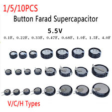 Usado, Supercapacitor Farad botão tipos V/C/H 5.5V 0.1F 0.22F 0.33F 0.47F 1F 1.5F 4F comprar usado  Enviando para Brazil