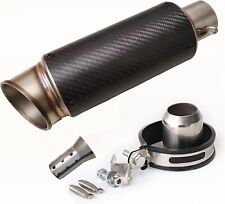 Used, Motorcycle Exhaust Muffler Pipe Slip On Silencers 38-51mm 2'' Round Carbon Fiber for sale  Shipping to South Africa