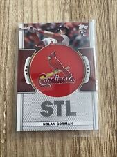 Cartão relíquia adesivo logotipo equipe comemorativo 2023 - Cardinals - Nolan Gorman RC!! 🔥 comprar usado  Enviando para Brazil