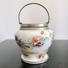 Victorian Floral Antique Biscuit Barrel William Wood - Beautiful & Unique for sale  Shipping to South Africa