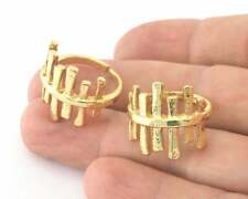 Anel de barra ajustável anel de latão folheado a ouro brilhante declaração anéis femininos 7,5 EUA , usado comprar usado  Enviando para Brazil