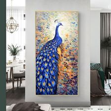 Quadro de parede colorido pássaro pavão pintura em tela arte parede impressões pôster comprar usado  Enviando para Brazil