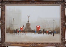 Piccadilly Circus London Reino Unido pintura a óleo impressionista por Anthony Klitz  comprar usado  Enviando para Brazil