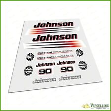 JOHNSON 90 HP Motor Boat Sea Horse Power Bombardier Laminated Decals Stickers for sale  Shipping to South Africa