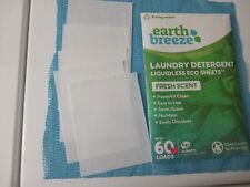 "EARTH BREEZE"   Laundry Detergent Sheets - Fresh Scent   (5 SHEET Trial size)   for sale  Shipping to South Africa