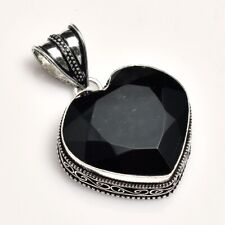 Black Onyx Heart Antique Design Pendant Jewelry Wedding Gift NP 085 for sale  Shipping to South Africa