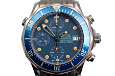 Usado, Relógio masculino automático OMEGA Seamaster300 2599.80 cronógrafo mostrador marinho #1251 comprar usado  Enviando para Brazil