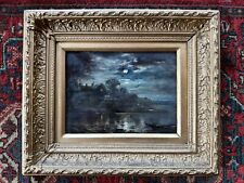 Antique oil painting Scottish nocturne landscape by John Blake McDonald R.S.A., used for sale  Shipping to South Africa