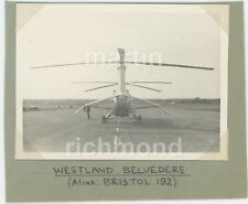 Westland belvedere helicopter for sale  BOW STREET