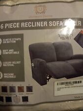 Ultimate Decor 6-Piece Reclinable Love Seat Slipcover Velvet elástico Nuevo abierto segunda mano  Embacar hacia Mexico