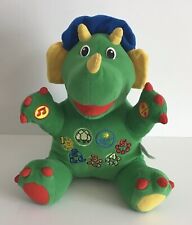 Vintage Vtech Interactive Green Triceratops Dinosaur Plush Soft Toy Working , used for sale  Shipping to South Africa
